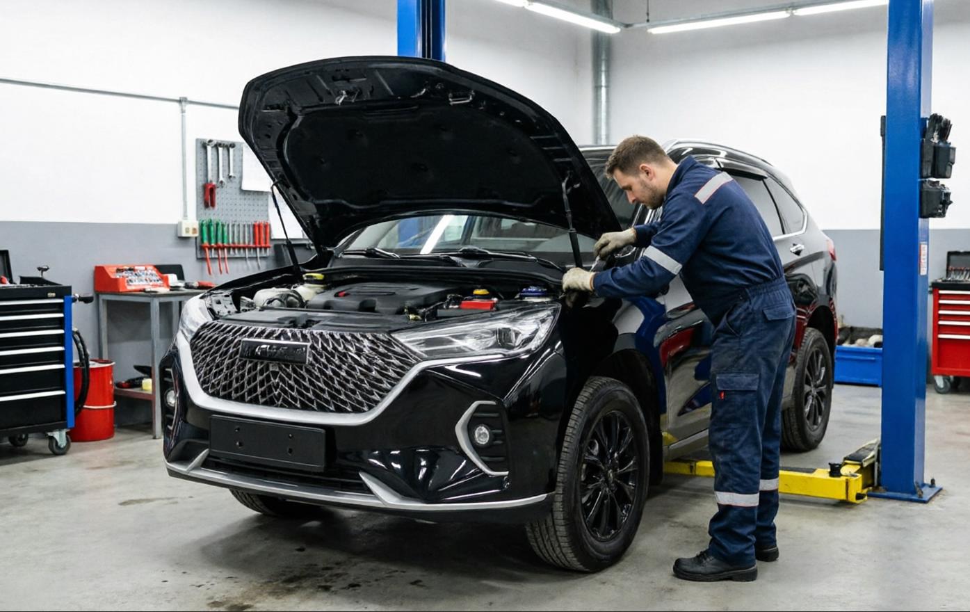 haval m6 в автосервисе на техобслуживании